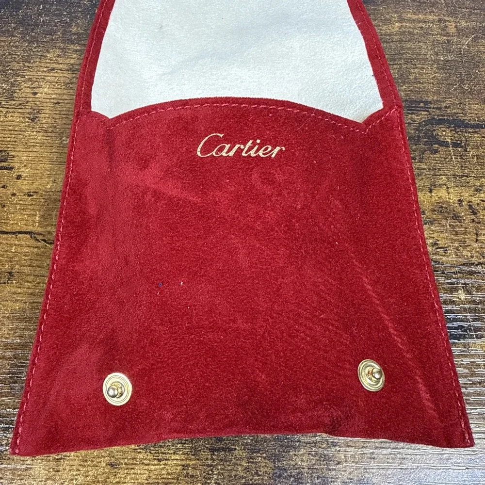 Cartier Red Velvet Service Watch Pouch w/ Pillow – Authentic Service Case – EUC